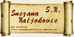Snežana Maljoković vizit kartica